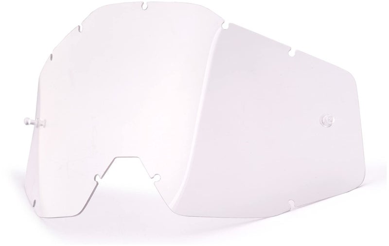 ZENIKO 100% Goggle Replacement Lens - Racecraft 1, Accuri 1, Strata 1 Compatible (Anti-Fog-CLEAR) - Image 1